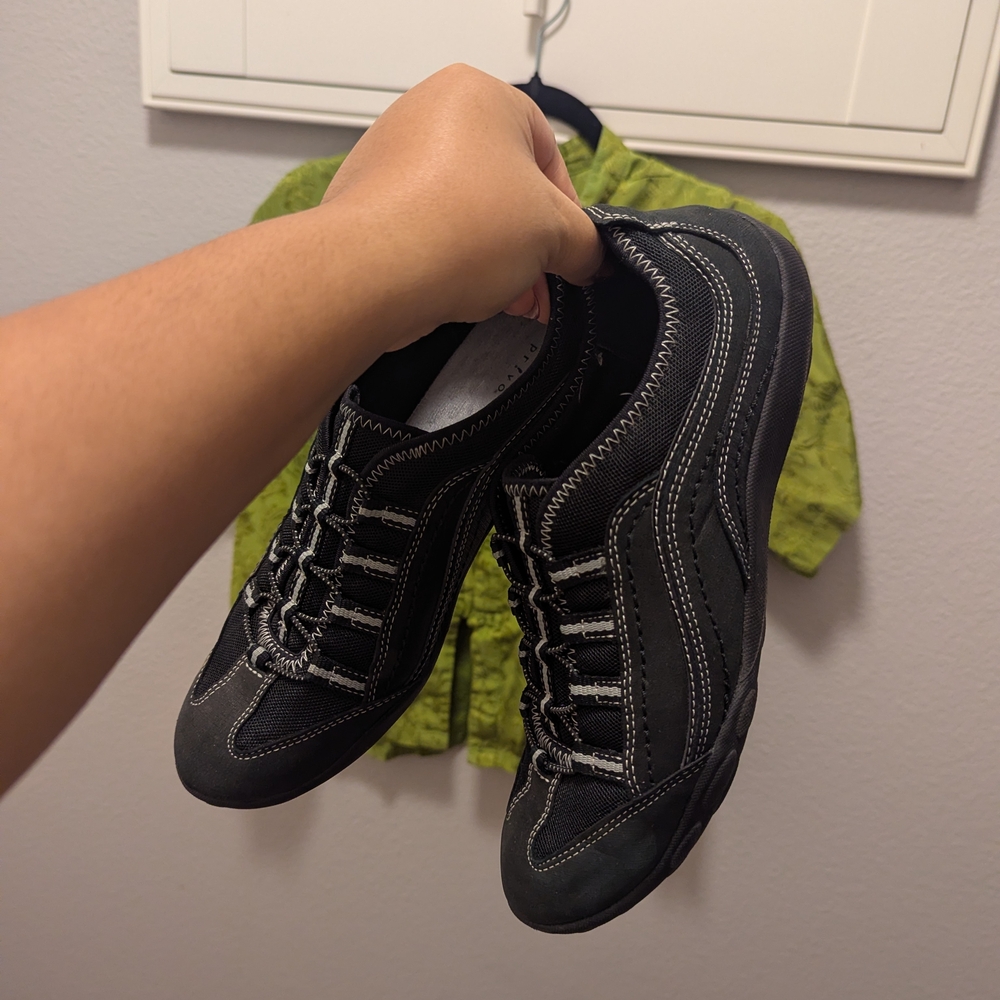 Clarks Black and Gray Men's Sneakers